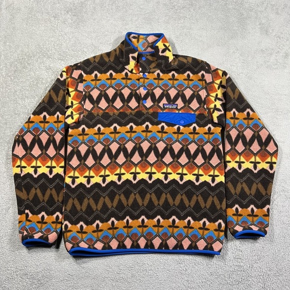 Patagonia Sweaters - Patagonia Synchilla Snap T Fleece Pullover Womens S Companions Big Anthos Pink